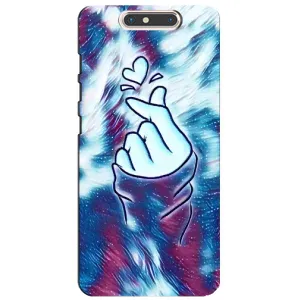 Чохол з принтом для ZTE Blade V8 (AlphaPrint - Знак сердечка) (Радужне серце)