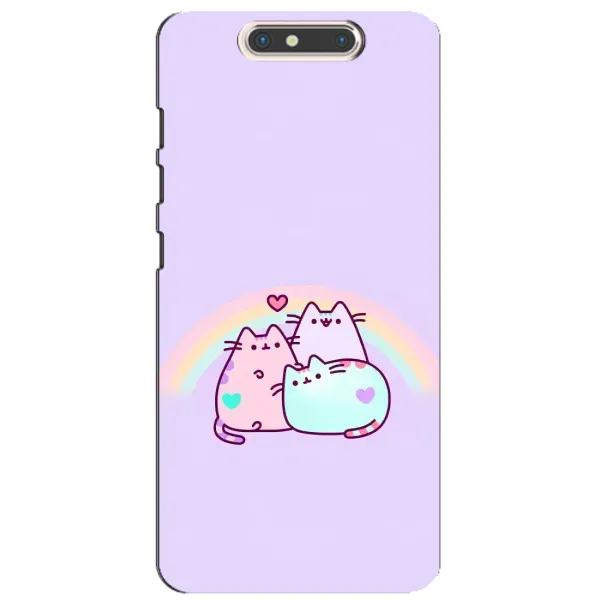 Чехол с принтом «Радужные котики» для ZTE Blade V8