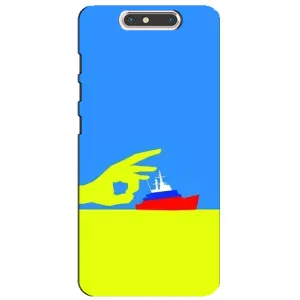 Чехол с принтом (Русский корабль...) для ЗТЕ В8 (AlphaPrint) (Щелбан кораблю)