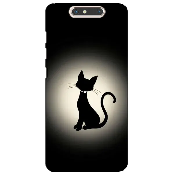 Чехол с принтом «Силуэт котика» для ZTE Blade V8