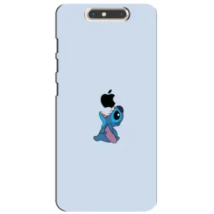 Чехол с принтом Стич на ZTE Blade V8 (Stitch apple)