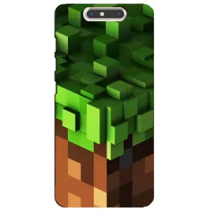 Чехол Майнкрафт на ZTE Blade V8 (AlphaPrint) Minecraft (текстура Майнкрафт)