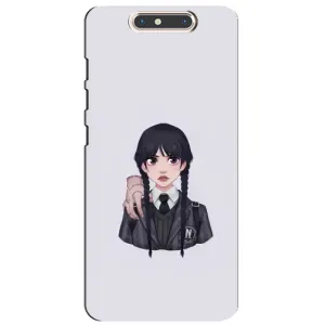 Чехлы Венсдей на ZTE Blade V8 Уэнсдей (AlphaPrint) (Уэнздей и Вещь)