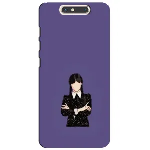 Чехлы Венсдей на ZTE Blade V8 Уэнсдей (AlphaPrint) (Уэнздей в черном)