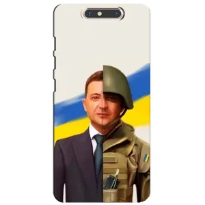 Чохол для ZTE Blade V8 (AlphaPrint - с принтом Зеленського) (Зеленский солдат)