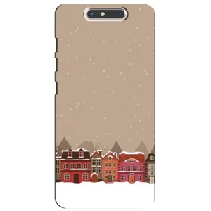 Новогодние, Праздничные Чехлы для ZTE Blade V8 - 2024 год (Зимний город)