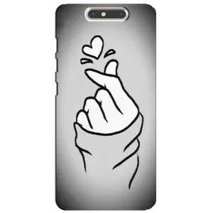 Чохол з принтом для ZTE Blade V8 (AlphaPrint - Знак сердечка) (Значок Love)