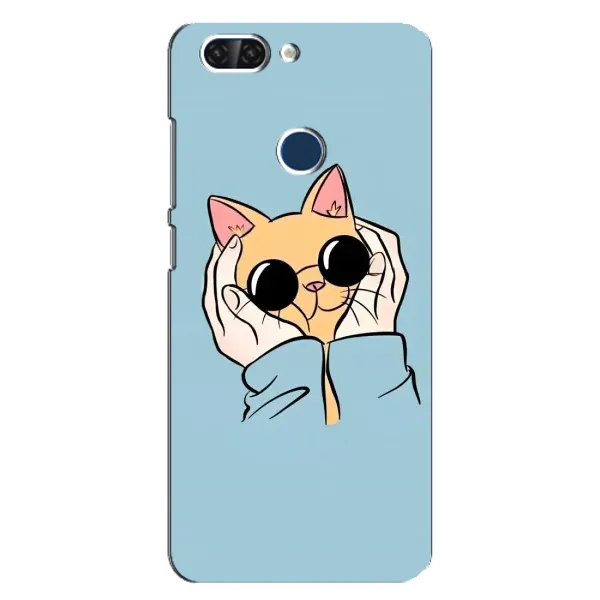 Чохол з принтом «Котик в окулярах» для ZTE Blade V9
