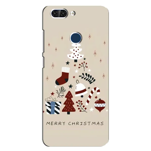 Чехол с принтом «Merry Christmas» для ZTE Blade V9