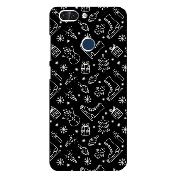 Чехол с принтом «Новогодний фон» для ZTE Blade V9 Чехол с принтом «Новогодний фон» для ZTE Blade V9