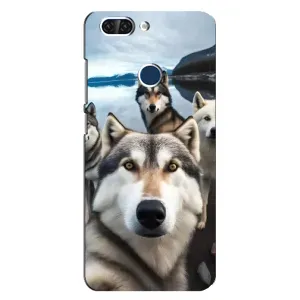 Чохол з Хаскі ZTE Blade V9 - (AlphaPrint) (Селфі Хаскі)