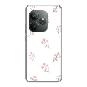 Чехол с розовым рисунком для ZTE nubia A57 (Розовые цветы)