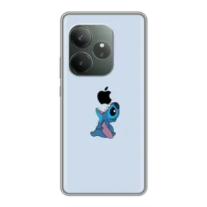 Чехол с принтом Стич на ZTE nubia A57 (Stitch apple)