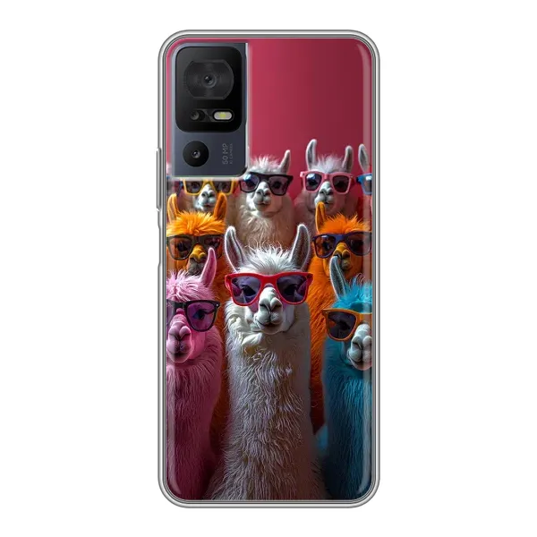 Чехол с принтом «Ламы в очках» для ZTE Nubia A75 Чехол с принтом «Ламы в очках» для ZTE Nubia A75