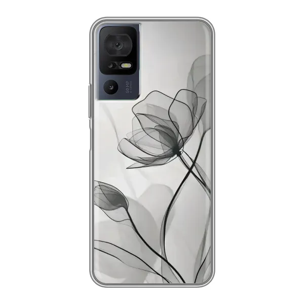 Чохол з принтом «Чорні квіти» для ZTE Nubia A76