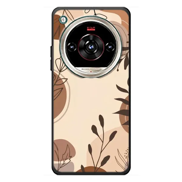 Чехол с принтом «Коричневые цветы» для ZTE Nubia Focus 2 Ultra