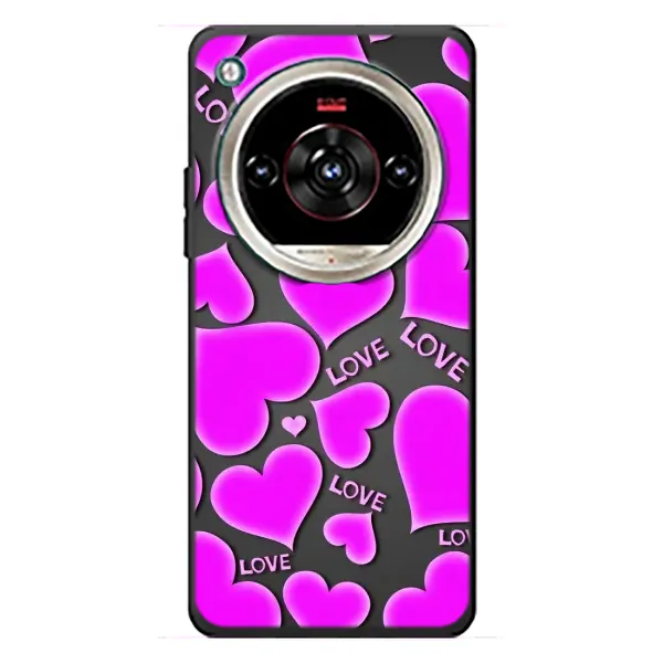 Чехол с принтом «Pink hearts» для ZTE Nubia Focus 2 Ultra