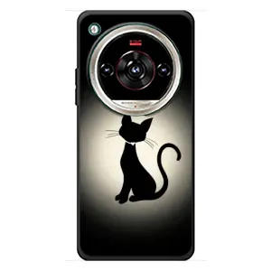 Чохол з принтом для ZTE Nubia Focus 2 Ultra (AlphaPrint) Модні коти (Силует котика)