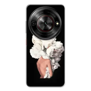 Чехлы (ART) Цветы на ZTE Nubia Focus 5G (VPrint) (Белые цветы)