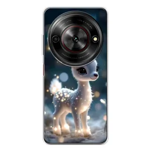 Яркий чехол для ZTE Nubia Focus 5G с Зимними Оленятами (Блестящий олененок)