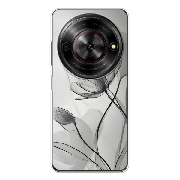 Чехол с принтом «Черные цветы» для ZTE Nubia Focus 5G Чехол с принтом «Черные цветы» для ZTE Nubia Focus 5G