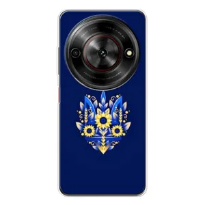 Чехлы для ZTE Nubia Focus 5G Укр. Символика (AlphaPrint) (Цветочный Герб)