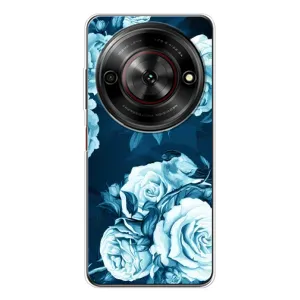 Чехлы (ART) Цветы на ZTE Nubia Focus 5G (VPrint) (Голубые Бутоны)