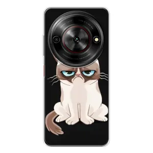 Чехол с принтом для ZTE Nubia Focus 5G (AlphaPrint) Модные коты (Грустный кот)