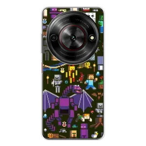 Чехол Майнкрафт на ZTE Nubia Focus 5G (AlphaPrint) Minecraft (Коллаж Майнкрафт)