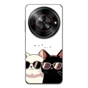 Чехол с рисунком кот на ZTE Nubia Focus 5G (Коты в очках)