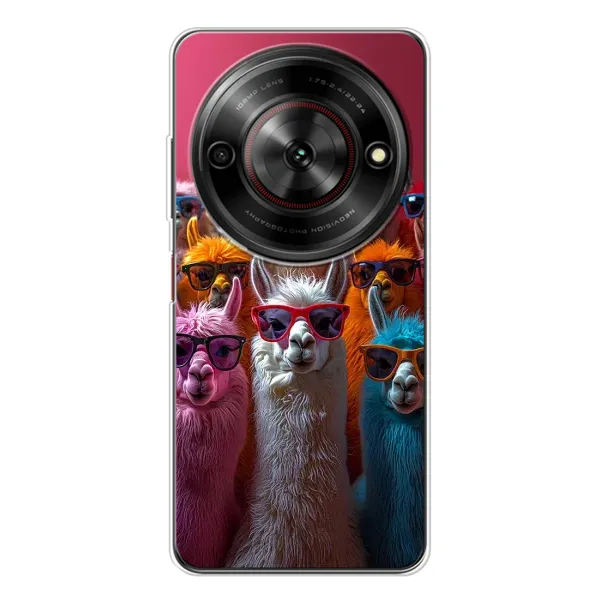 Чехол с принтом «Ламы в очках» для ZTE Nubia Focus 5G