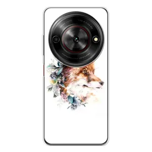 Чехлы с картинкой Лисички для ZTE Nubia Focus 5G (VPrint) (Лисичка в цветочках)