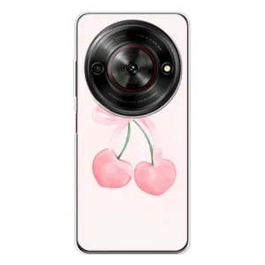 Чехол с розовым рисунком для ZTE Nubia Focus 5G (Розовые вишни)