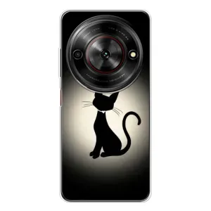Чехол с принтом для ZTE Nubia Focus 5G (AlphaPrint) Модные коты (Силуэт котика)