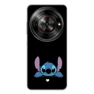 Чехол с принтом Стич на ZTE Nubia Focus 5G (Стич на черном)