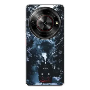 Новогодние, Праздничные Чехлы для ZTE Nubia Focus 5G - 2024 год (Зимний поезд)