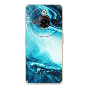 Мраморный чехол на ZTE Nubia Focus Pro (VPrint) (Голубой мрамор)