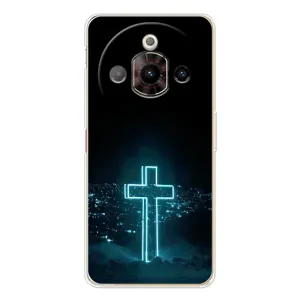 Чехол для ZTE Nubia Focus Pro (AlphaPrint) - (Христианские) (Крест и город)