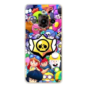 Чехол для ZTE Nubia Focus Pro Бравл Старс (VPrint) (Лого Brawl Stars)