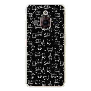 Чехол с принтом для ZTE Nubia Focus Pro (AlphaPrint) Модные коты (Меленькие котики)