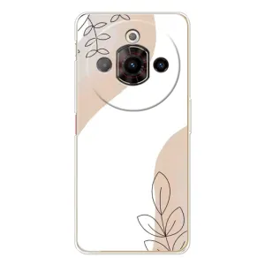 Силиконовый чехол с принтом в цветах на ZTE Nubia Focus Pro (Нюдовая веточка абстракция)