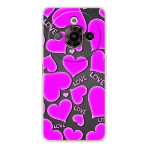 Чехлы для любимой на Нубиа Фокус Про (VPrint) (Pink hearts)