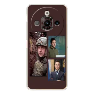 Чехол для ZTE Nubia Focus Pro (AlphaPrint - с принтом Зеленского) (Президент)