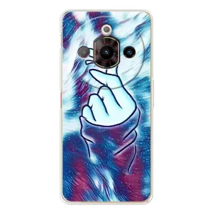 Чехол с принтом для ZTE Nubia Focus Pro (AlphaPrint - Знак сердечка) (Радужное сердце)