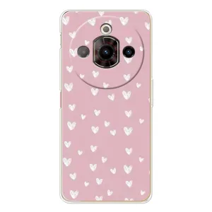 Чехол с розовым рисунком для ZTE Nubia Focus Pro (Сердечки на розовом)