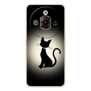 Чехол с принтом для ZTE Nubia Focus Pro (AlphaPrint) Модные коты (Силуэт котика)