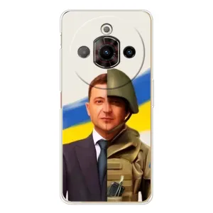 Чехол для ZTE Nubia Focus Pro (AlphaPrint - с принтом Зеленского) (Зеленский солдат)