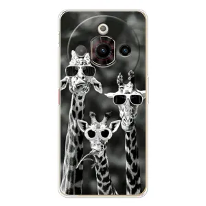 Силиконовый чехол с КАРТИНКАМИ лето для ZTE Nubia Focus Pro (AlphaPrint) (Жирафы в очках)