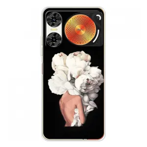 Чехлы (ART) Цветы на ZTE Nubia Music 2 (VPrint) (Белые цветы)