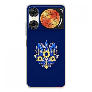 Чехлы для ZTE Nubia Music 2 Укр. Символика (AlphaPrint) (Цветочный Герб)